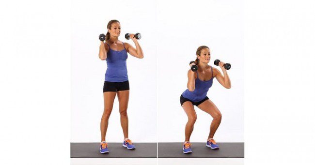 Bài tập Dumbbell Squat Dumbbell Squat